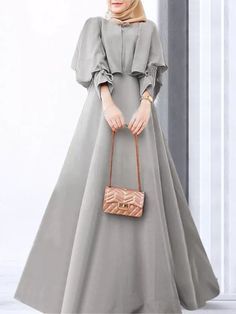 Elegant Muslim Outfits, Muslim Fashion Dress Modern, Islamic Clothing Women, Long Ruffled Dress, Modern Islamic Clothing, Hijab Fashion Outfits, Muslim Long Dress, Dress Muslim Modern, Simple Long Dress