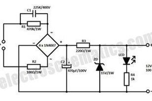 Transformer Less 12V Power Supply Out of LED Bulb Email Icon, Diy Amplifier, Electronic Schematics, Led Power Supply, Circuit Design, 12v Led, Circuit Diagram, Electronics Circuit, A Concept