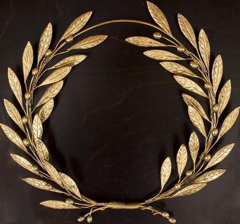 Pc Themes, Olive Tree Tattoo, Olive Tree Tattoos, Laurel Wreath Crown, Bronze Wall Art, Sculpture Greek, Laurel Crown, Branch Wreath, Olive Wreath