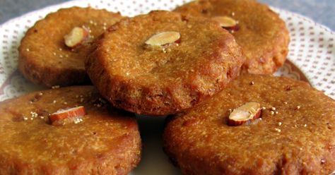 2 cups whole wheat flour (chapatti flour) ½ cup gur / gor / jaggery 1/2 cup milk 2 table spoon oil 1 tspn fennel seeds ½ ground Cardamom ½ ... Mandazi Recipe, Thepla Recipe, Mathri Recipe, African Foods, Burfi Recipe, Oatmeal Cake, African Cooking, Fried Fish Recipes, Tea Snacks