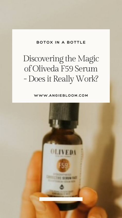 Have you heard of the buzz surrounding Oliveda F59, often referred to as "Botox in a Bottle"? If you're like me, always on the lookout for skincare innovations that promise natural and effective results, then you're in for a treat. This blog post dives deep into what makes Oliveda F59 a standout, comparing it to traditional botox and exploring whether it truly lives up to its nickname. Oliveda Skincare F59, Oliveda Skincare Before And After, Oliveda Skincare, Botox In A Bottle, Clean Beauty Makeup, Botox Alternative, Skin Care Quiz, Skin Structure, Boost Collagen Production