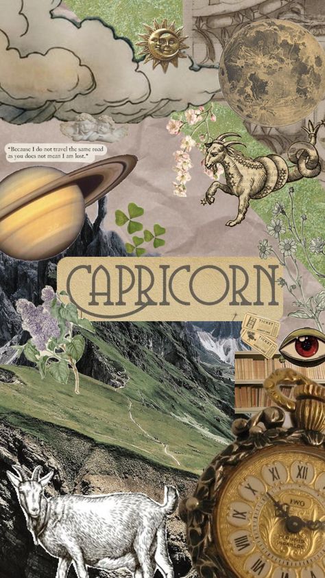 #zodiac #zodiacsign #capricorn #capricornaesthetic #capricornmoodboard #capricornzodiac #vintage #nature #vibes #music #books #wallpaper #quotes #art #astrology #fyp #capricornsun #capricornrising Capricorn Wallpaper, Capricorn Core, Olivia Christie, Capricorn Vibes, Capricorn Energy, Tiktok Wallpaper, Capricorn Aesthetic, Capricorn Constellation, Capricorn Rising