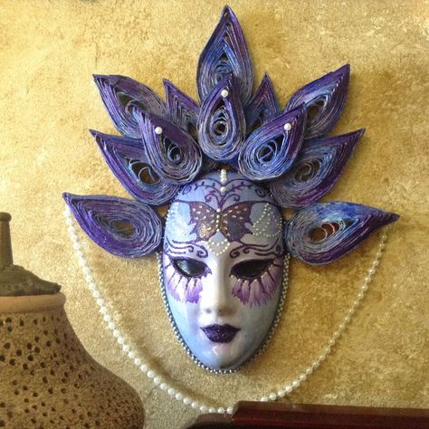 Decoration Carnaval, Maskara Festival, Quilling Ornaments, Masquarade Mask, Masskara Festival, Flower Goddess, Paper Mache Mask, Ceramic Mask, Mask Wall