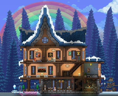 index.php (1216×992) Terraria Cute House, Terraria Cottage, Terraria Hallow House Ideas, Terraria Village, Terraria Treehouse, Terraria Starter House, Terraria Npc House Ideas, Terraria Truffle House, Terraria Snow House