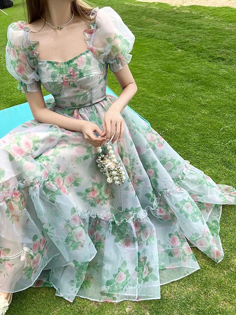 Fairy Long Dress, Long Dress Summer, Princess Fairy, Maxi Dresses For Women, Puffy Dresses, Fairytale Dress, Elegant Casual, Long Summer Dresses, Fairy Dress