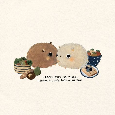 Animals In Love Illustration, I Love You Funny Quotes, Hamster Quotes, Cute Love Illustration, Fun Love Quotes, Illustration Love, Cocoppa Wallpaper, Love Quotes Funny, Love Animals