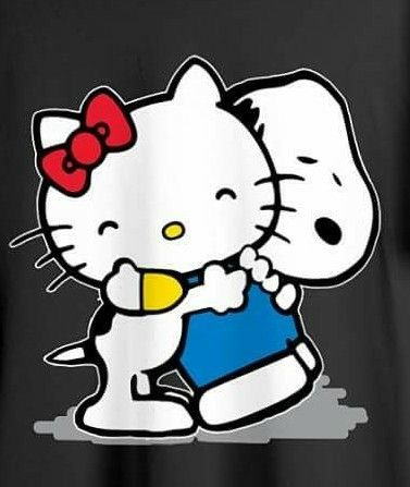 Hello Kitty And Snoopy, Snoopy And Hello Kitty, Cute Snoopy Icons, Snoopy Icon Aesthetic, Ariana Grande Snoopy, Valintines Snoopy Wallpaper, Snoopy Tattoo, Peanuts Charm, Charlie Brown Characters