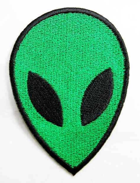 Hoodie Backpack, Alien Patch, Jacket Diy, Green Alien, Iron On Embroidery, Face Patches, Tactical Patches, Diy Jacket, Hot Melt Adhesive