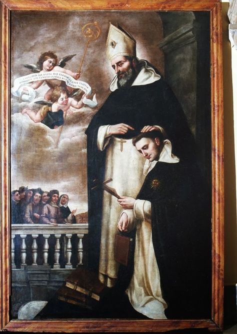 St. Albert the Great with his student, St. Thomas Aquinas Sacred Heart Pictures, Divine Mercy Image, Saint Dominic, Saint Thomas Aquinas, San Domenico, Thomas Aquinas, Baroque Art, Image Painting, Christian Devotions