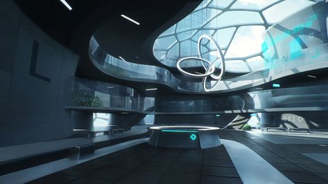 ArtStation - Futuristic hospital, Nikolay Razuev Futuristic Hospital, Futuristic Laboratory, Kota Masa Depan, Future Technology Gadgets, Interior Concept Art, Future Technology Concept, Artist Magazine, Sci Fi Anime, Spaceship Interior