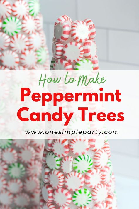 Peppermint Crafts Christmas, Peppermint Birthday Party, Candy Trees Ideas, Mothers Day Kids Crafts, Candy Christmas Trees, Peppermint Christmas Decorations, Peppermint Christmas Tree, Candy Trees, Holiday Finds