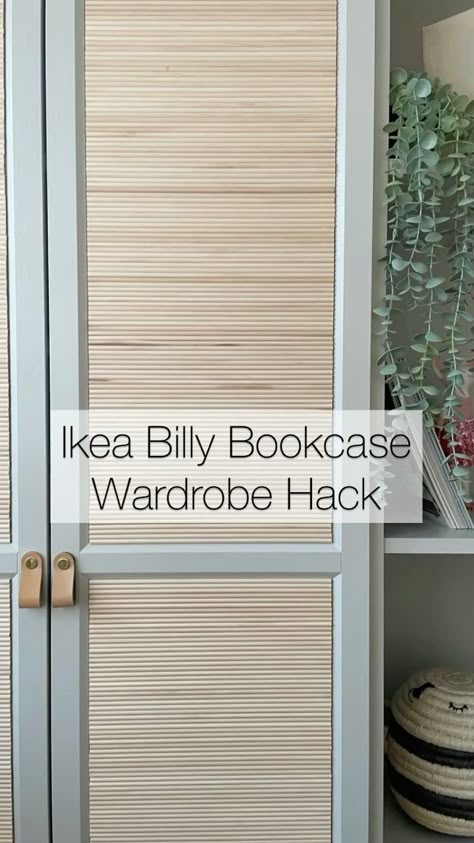 Wardrobes In Living Room, Billy Bookcase Mudroom Hack, Billy Bookcase Doors Diy, Billy Bookcase Linen Closet, Ikea Billy Bookcase Wardrobe Hack, Diy Ikea Wardrobe Hack, Ikea Billy Wardrobe Hack, Ikea Billy Door Hack, Ikea Billy Kids