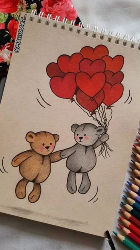 Valentine’s Day Drawings For Him, Cute Things To Draw For Your Bf, Drawings Of A Heart, Drawing Ideas For Gift, Cute Drawings Of Love For Him Gift Ideas, Drawing For Loved One, Drawings To Draw For Your Boyfriend, Cute Drawings Of Love For Him Easy, Painting To Do With Boyfriend