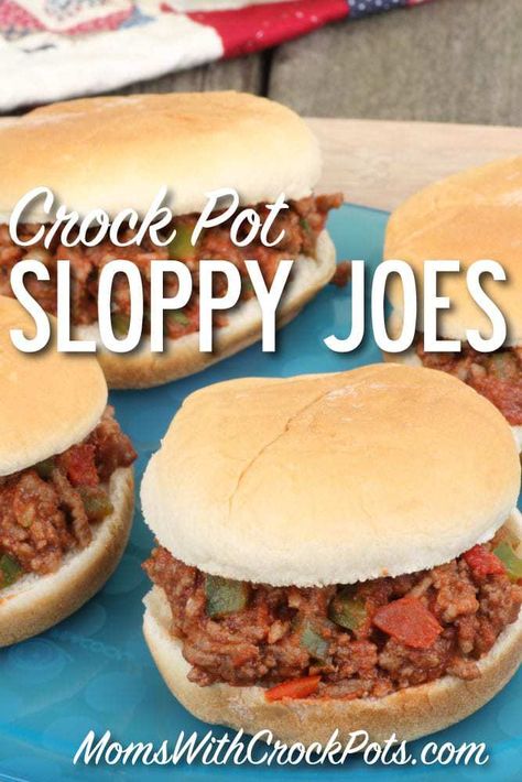 Slow Cooker Sloppy Joes Sloppy Joe Recipe Crock Pot, Crock Pot Sloppy Joes, Slow Cooker Sloppy Joes, Sloppy Joe Recipe, Sloppy Joes Easy, Joe Recipe, Sloppy Joes Recipe, Family Friendly Dinners, Comfort Food Recipes Dinners