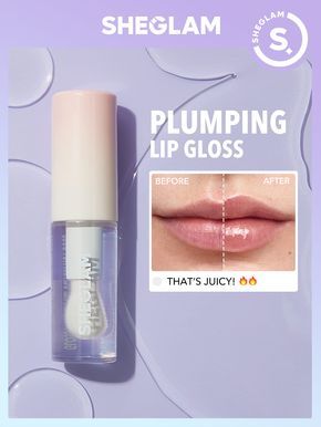 That's Juicy! Collar Embellished Makeup Lip Plumper Gloss, Lip Glow Oil, Winter Lips, Facial Massage Tool, Tinted Lip Gloss, Glow Oil, Pink Lip Gloss, Gloss Labial, Velvet Lipstick