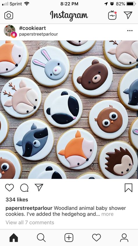 Woodland Animal Cookies, Cute Pastry, Royal Iced Cookies, Sugar Cookie Royal Icing, Iced Sugar Cookies, Sugar Cookie Designs, Cookie Business, Baby Cookies, Fancy Cookies