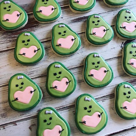 Avocado Cartoon, March Food, Happy Birthday Cookie, Avocado Baby, 1st Birthday Party For Girls, Roller Skating Party, Themed First Birthday, Baby Shower Theme Decorations