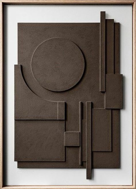 3d Looking Art, Geometric Relief Art, Tableau Relief, Cuadros Diy, Dimensional Wall Art, Plaster Wall Art, Diy Canvas Wall Art, Diy Wall Art Decor, Abstract Geometric Art