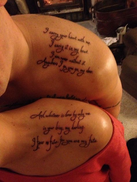 Besties Tattoos, Johnny Cash Tattoo, Couple Tattoo Quotes, Poem Tattoo, Marriage Tattoos, Couple Tattoos Love, Wife Tattoo, Couples Tattoo, Best Couple Tattoos