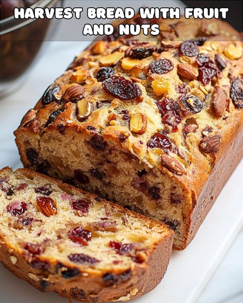 Harvest Bread with Dried Fruits and Nuts: A Perfect Fall Loaf Fruit And Nut Bread Recipes, Dried Fruit Bread, Harvest Bread Recipe, Fruit And Nut Bread, Date Nut Bread, Harvest Bread, Nut Bread Recipe, Rustic Bread, Fruit Bread