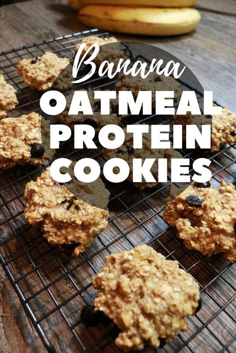 Banana Oatmeal Protein Cookies Recipe - The Meal Prep Ninja Healthy Meal Prep Snacks, Meal Prep Healthy Breakfast, Protein Cookies Recipe, Instant Oatmeal Cookies, Oatmeal Banana Cookies, Oatmeal Cookies Healthy, Oatmeal Protein Cookies, Healthy Banana Oatmeal, Healthy Meal Prep Breakfast