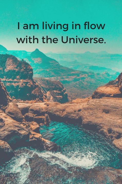 Flow With The Universe, Affirmations For Health, 100 Affirmations, Subconscious Mind Power, In Flow, Positive Mental Attitude, Mental Attitude, Flow State, Joe Dispenza