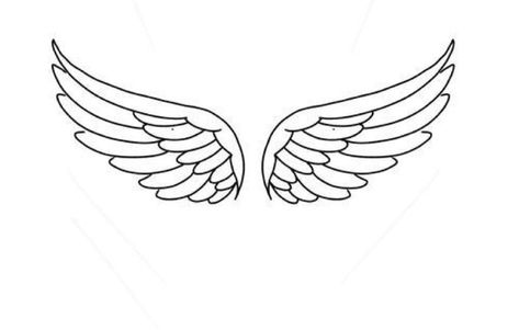 Simple Angel Wings Drawing, Angel Wing Outline, Wing Outline, Inner Peace Tattoo, Peace Tattoo, Angel Wings Svg, Angel Wings Drawing, Peace Tattoos, Wings Drawing