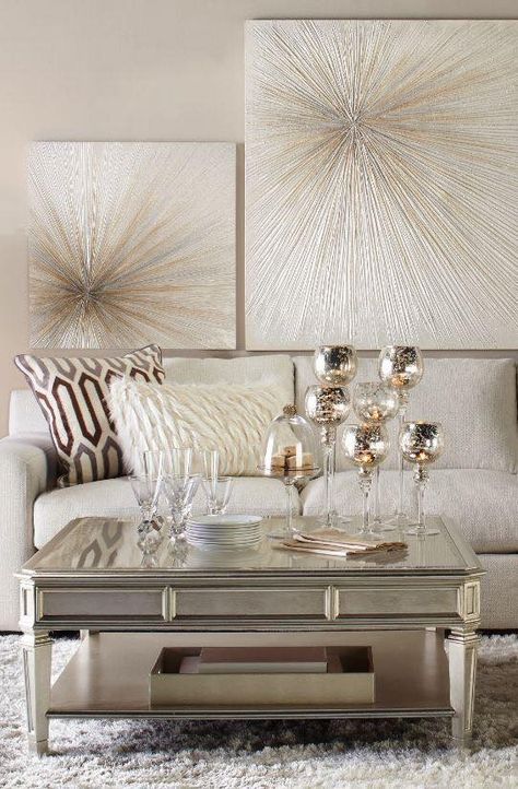 Silver decor living room