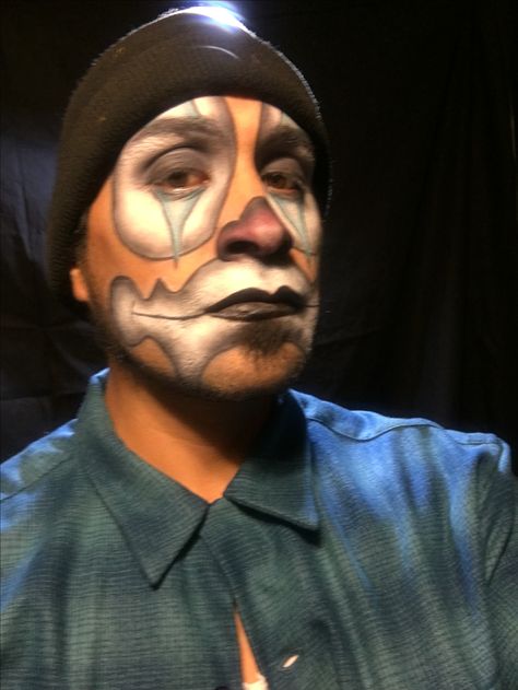 Cholo clown make up by Elvia Olivarria Torres Clown Male Makeup, Cholo Clown Makeup Men, Chicano Clown Makeup Men, Men’s Clown Makeup, Mexican Clown Makeup, Men’s Easy Clown Makeup, Cholo Clown Makeup, Evil Clown Makeup Male, Cholo Clown