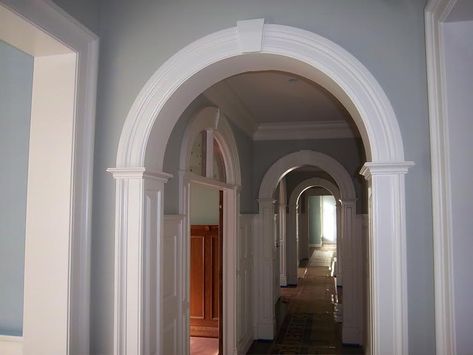 Curved Molding & Arched Molding – Curved Crown Molding – RadiusMillwork.com » Curved Molding & Trim Arched Molding, Archway Trim, Niche Decorating Ideas, Curved Molding, Archway Molding, Archways In Homes, Tips Interior Design, Design Trends 2023, Curved Door