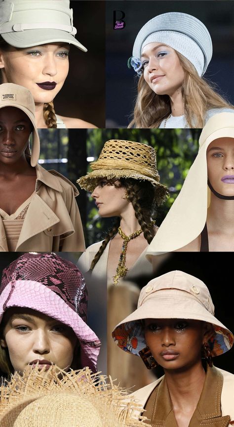 Brunette from Wall Street spring summer 2020 hat trends hats in style for spring summer 2020 Dior straw hat bird-nest hat Marc Jacobs sailor hat Prada bucket hat cloche hat Burberry wide-brim cap Self-Portrait fisherman's hat baseball cap Summer 2023 Hat Trends, Hat 2023 Trend, Hat Trends 2023, Hat Trends, Prada Hat, Fashion 2025, Coffee Colors, Style For Spring, Leather Trend