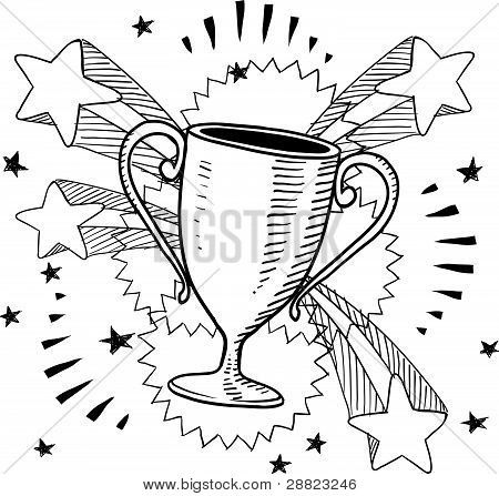 Desenho de troféu Trophy Drawing, Ivan Cruz, One Line, Fireworks Background, Drawing Template, Vector Sketch, Drawing Templates, Black And White Wallpaper, Sketches Easy