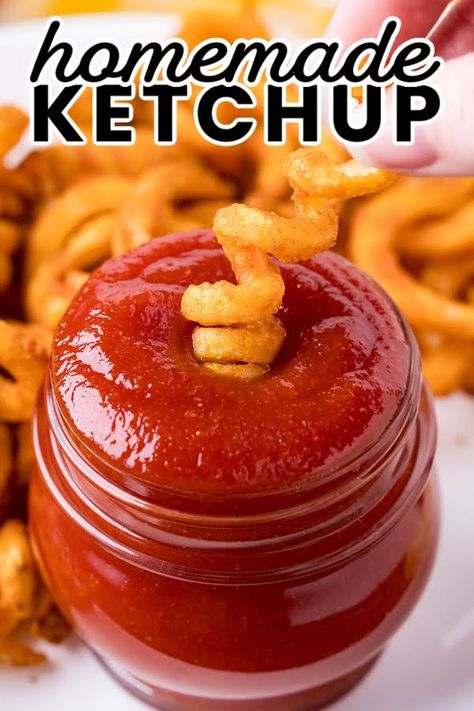 Diy Ketchup, Homemade Tomato Ketchup, Homemade Ketchup Recipes, Bread Booze Bacon, Spicy Ketchup, Ketchup Sauce, Ketchup Recipe, Homemade Ketchup, Heinz Ketchup