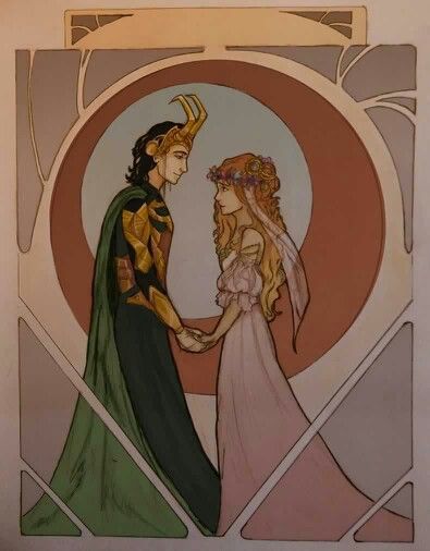 ~~#Loki #Sigyn ~ "Asgardian Wedding" ~ wolf-pirate.deviantart.com~ Loki X Sigyn Fanart, Loki And Sigyn Fanart, Asgardian Wedding, Loki Wedding, Loki And Sigyn, Marvel Couples, Loki Art, Loki Fanart, Marvel Images