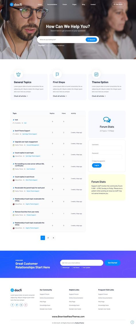 Docfi - Documentation and Knowledge Base WordPress Theme Forums Design, Homepage Layout, Professional Website, Premium Wordpress Themes, Wordpress Themes, Page Layout, First Step, Wordpress Theme, Wordpress