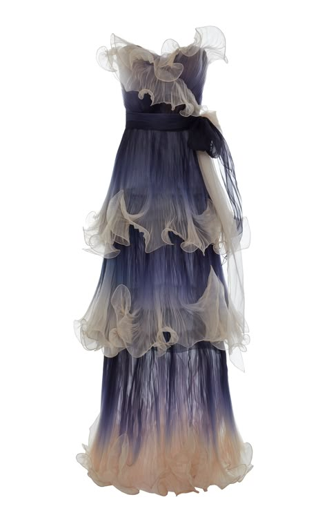 Pleated Organza Gown by MARCHESA Now Available on Moda Operandi Pleated Organza, Organza Gown, Organza Gowns, Prom Dress Inspiration, Mode Inspo, Fancy Dresses, Dream Dress, Jellyfish, Moda Operandi