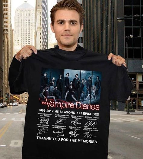 The Vampire Diaries Thank You For The Memories Shirt Men And Women T Shirt S-6XL Character Signatures, Paul Wesley Vampire Diaries, Vampire Diaries Memes, Michael Trevino, Vampier Diaries, Candice King, Amazing Girlfriend, Vampire Diaries Funny, Memory Shirts