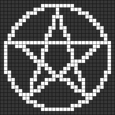 Crochet Pagan Free Pattern, Pentagram Crochet Pattern, Tarot Crochet Pattern, Alpha Pattern Two Colors, Witchy Alpha Pattern, Tarot Pixel Art, Wicca Crochet, Witchcraft Crochet, Pagan Cross Stitch