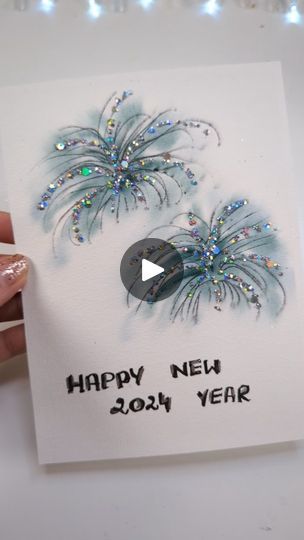 73K views · 776 reactions | Happy New Year 🎊 Friends 💛🎉❤️🎆🎇 Thank you so much for being here with me throughout this year... If not for you to watch my videos and encourage me daily I would be lost. Thank you, thank you for your love, support and sharing the love for art with me ❤️ I wish you to have all your dreams big and small to come true 💛 I hope art will be your healing and safe place whenever you feel bad... I hope you will enjoy this small New Year Inspiration 🎨🖌️ 🔸 If you are a beginner in watercolors and are not sure how to start... Then just start, start small, simple and try this doodling hack. Your painting will instantly draw attention and look way better, I promise ⭐ 🎨 Watercolors @kuretakejapan and @danielsmithartistsmaterials 🖊️ Best for doodles - @pilotpenusa ✨ Happy New Year Cards Diy, Diy New Years Cards, Happy New Year Watercolor Cards, Happy New Year Art Ideas, Happy New Year Card Ideas, Happy New Year Watercolor, New Year Inspiration, New Year Cards Handmade, New Years Drawing Ideas