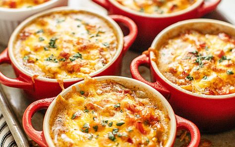 Mini Cocette Recipes Dinner, Alex Snodgrass Defined Dish, Alex Snodgrass Recipes, Ramekin Recipes Dinner, Le Creuset Mini Cocotte Recipes, Ramekin Meals, Cocette Recipes, Mini Cocotte Recipe, Casserole Dish Recipes