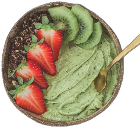 Green Acai Bowl, Smoothie Bowl Green, Date Fruit Recipes, Smoothie Bowl Aesthetic, Green Smoothie Bowl Recipe, Smoothie Aesthetic, Smoothie Bowl Toppings, Green Smoothie Bowl, Coconut Bowls