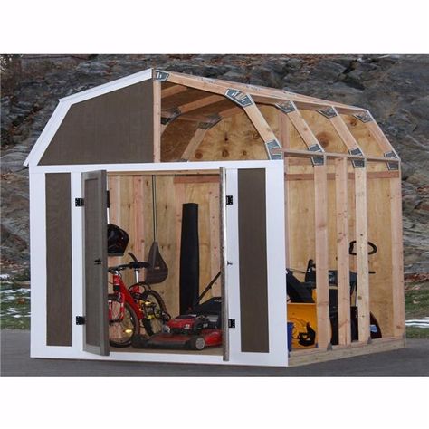 Shelter-It 70088 8 x 7 ft. EZ Builder Barn Shed Framing Kit | Walmart Canada Shed Framing, Barn Style Shed, Shed Frame, Shed Blueprints, Shed Building, Wood Shed Plans, Build Your Own Shed, Simple Shed, Shed Base