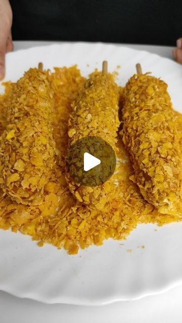 Cuisine Circle on Instagram: "Chicken Sticks #asmr   Ingredients - Chicken breast piece : 1 Green chillies : 3 Garlic cloves : 3 Ginger : 1 inch Red chillies : 2 Salt Turmeric powder : 1/2 tsp Garam masala powder : 1 tsp Bread slices : 3 Egg : 1 Cornflakes Cooking oil  #chickensticks #recipe #asmrcooking #asmrreels #asmrfood" Chicken Sticks, Garam Masala Powder, Chicken On A Stick, Turmeric Powder, Ramadan Recipes, Cooking Oil, Garam Masala, Party Snacks, Bologna