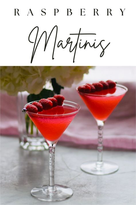 Today, we're diving headfirst into the tantalizing world of the Raspberry Martini—a concoction so versatile, it's a guaranteed hit for date nights, girls' nights, or any celebration that demands a touch of vibrant sophistication. When it comes to cocktails, a raspberry martini is one of my favorites. Making crafted cocktails at home is easier than you think. The key is truly fresh ingredients. We make my own raspberry simple syrup by just using fresh raspberries, water and sugar. Drinks With Raspberry Syrup, Raspberry Liqueur Cocktails, Raspberry Simple Syrup, Raspberry Martini, Elderflower Martini, Raspberry Cordial, Raspberry Cocktail, Cocktails At Home, Raspberry Liqueur