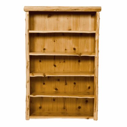 Fireside Lodge Cedar Log Tall Bookshelf Cedar Stain, Cedar Furniture, Northern White Cedar, Large Bookshelves, Tall Bookshelves, Cedar Log, Black Forest Decor, Small Bookshelf, White Cedar