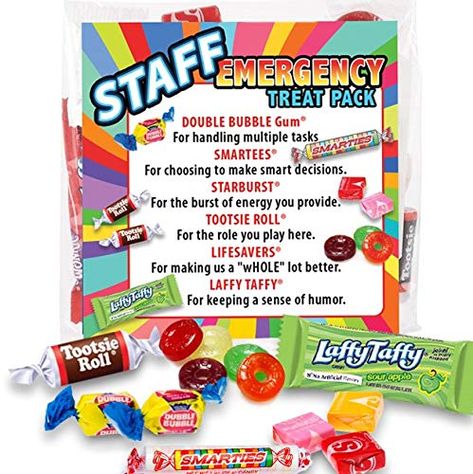 Appreciation Gifts Diy, Staff Appreciation Gifts, Teacher Appreciation Gifts Diy, Laffy Taffy, Dubble Bubble, Nurses Week Gifts, Volunteer Appreciation, Gift Ideas Diy, Tootsie Roll