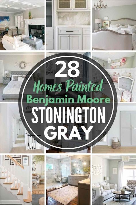 Is Benjamin Moore Stonington Gray the perfect gray paint for your home? Compare Stonington Gray to other popular greys, & see 28 real homes use the color in different lighting situations & spaces, interior & exterior. Undertone info & more! Stonington Gray Benjamin Moore Kitchen, Stonington Gray Benjamin Moore Bathroom, Stonington Gray Bathroom, Stonington Gray Benjamin Moore Bedroom, Grey Paint Colors Benjamin Moore, Stonington Gray Living Room, Stonington Gray Benjamin Moore Exterior, Stonington Grey Benjamin Moore, Stonington Gray Benjamin Moore