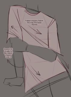 Grabbing Shirt Reference Drawing, Baggy Shirt Reference, T Shirt Drawing Reference, Baggy Shirt Drawing, Grabbing Shirt Reference, Baggy Pants Drawing, Pants Drawing Reference, Shirt Drawing Reference, Simple Reference