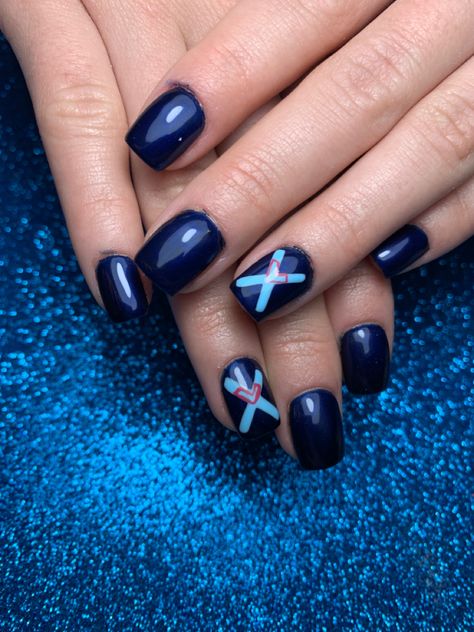 #txt #nails #txtnails #bluenails Cute Drip Nails, Txt Nail Art Designs, Ateez Nails Ideas, Txt Themed Nails, Kpop Inspired Nails Txt, Kpop Themed Nails, K Pop Nails Txt, Txt Nail Art, Txt Inspired Nails