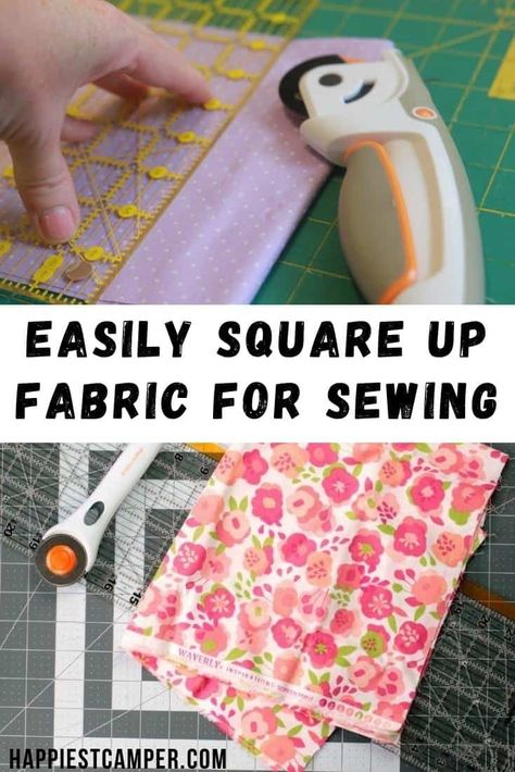 Quilt Square Hacks, How To Square Up Fabric, How To Sew Knitted Squares Together, Squaring Up Fabric For Quilting, Square Within A Square Quilt Block, Preparing Fabric For Quilting, Patchwork Tutorial, Sewing Projects Free, Quilting Tools